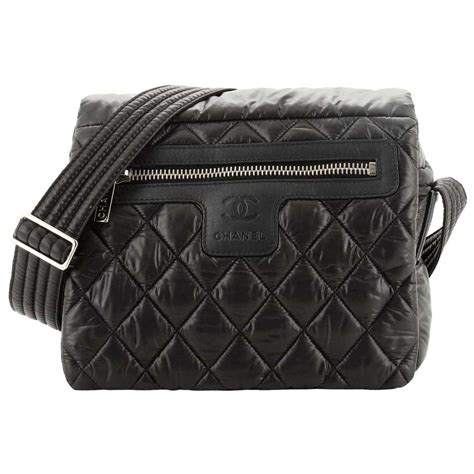 chanel black coco cocoon boston quilted nylon bag|CHANEL Coco Cocoon Nylon Messenger Bag.